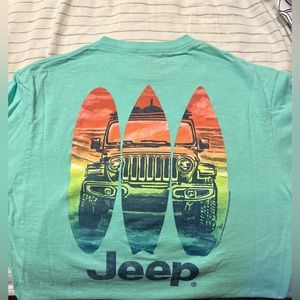 Jeep t-shirt in aqua blue